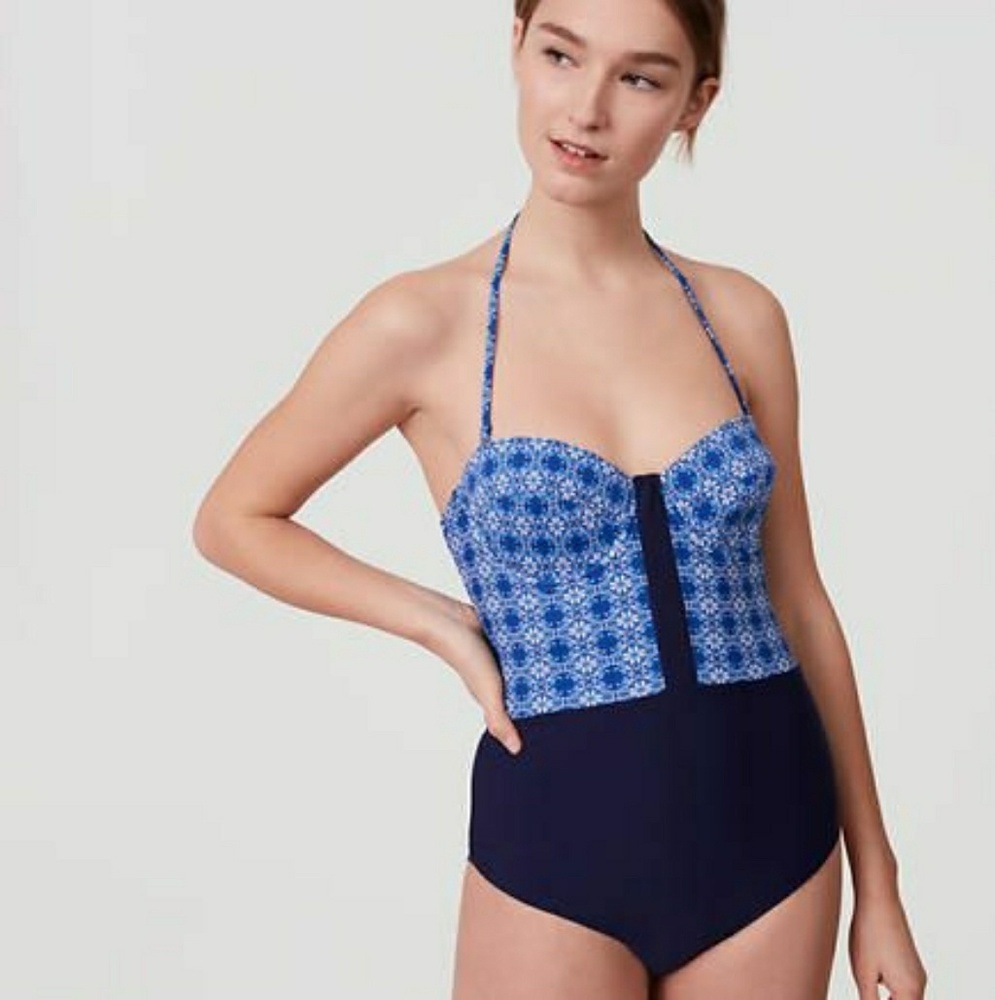 LOFT Mosaic One Piece NWT
